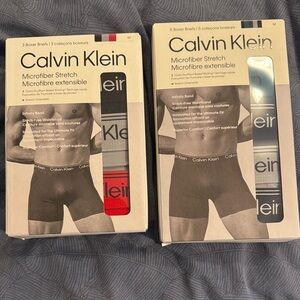 Calvin Klein Men's Microfiber Stretch Boxer Briefs - Black, Grey & Red